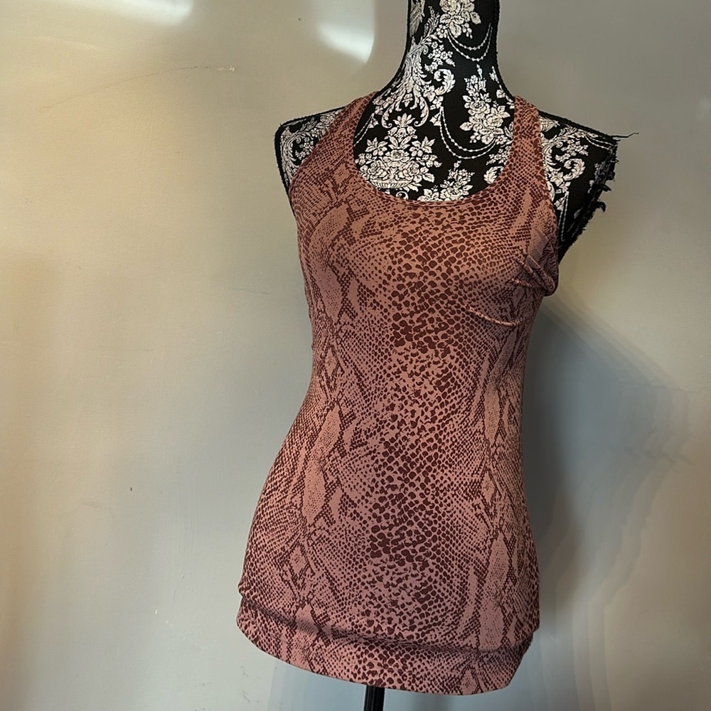 Lululemon Cool Racerback Desert Snake Bark Berry Pink Tank Top Yoga